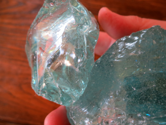 This is the excess glass that is used to edge many of the gardens